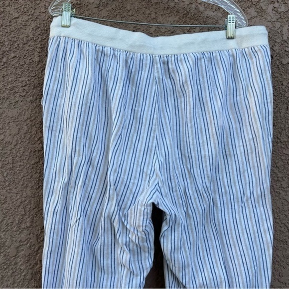 Ellen Tracy Linen Pants with pockets Womens Size XL Striped Comfort Contemporary - Picture 4 of 12